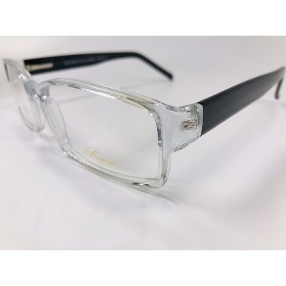 New SUCCESS SS-124 Crystal & Black Eyeglasses 60mm for The Stylish Large Man - Picture 2 of 10